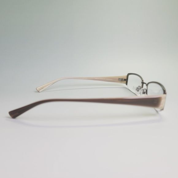 O&X New York Titanium OT-207U 52-18 142 beige eyeglasses rectangle frames C7 - Picture 6 of 14